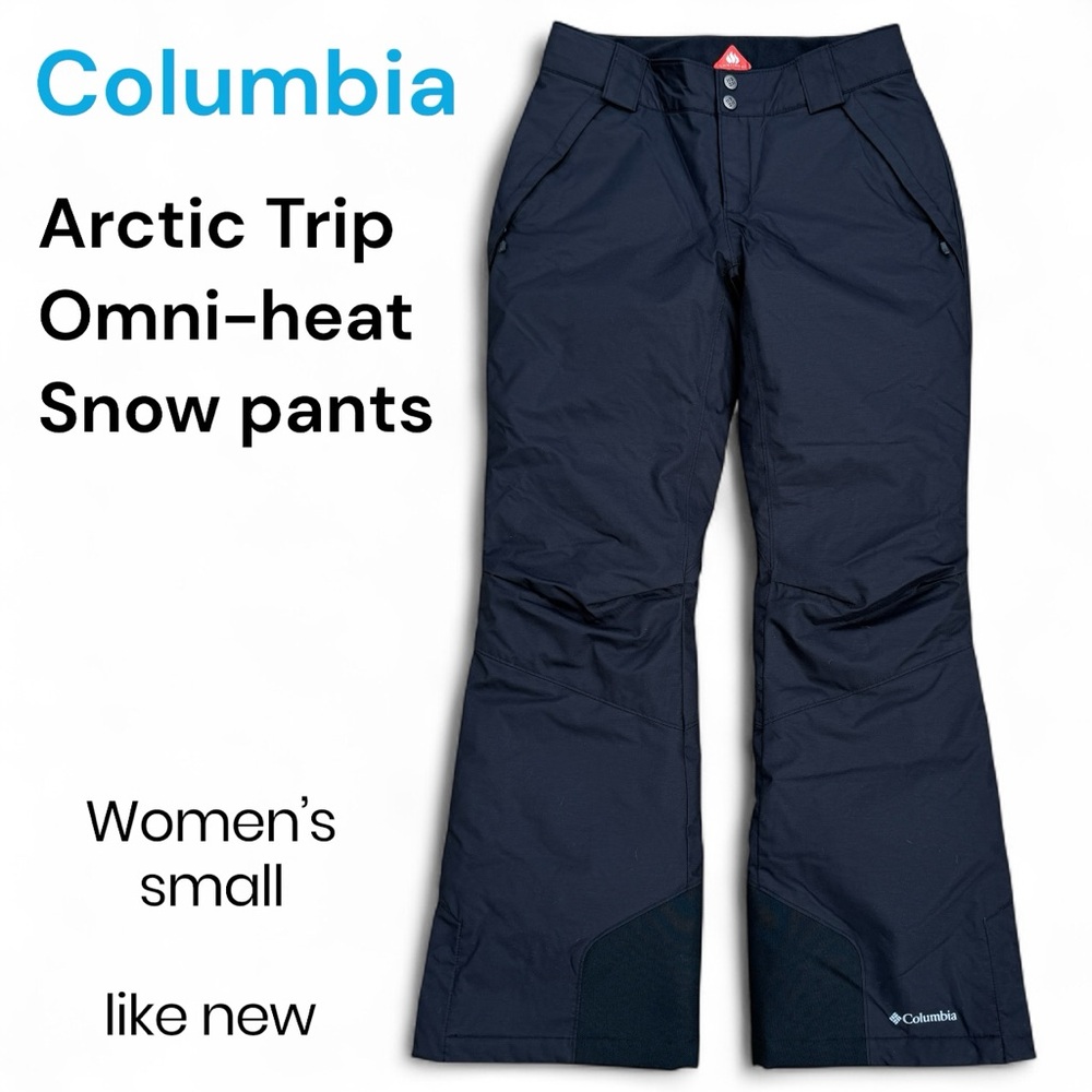 COLUMBIA Arctic Trip Omni-Heat Black Snow Ski Pants womens small Gorpcore